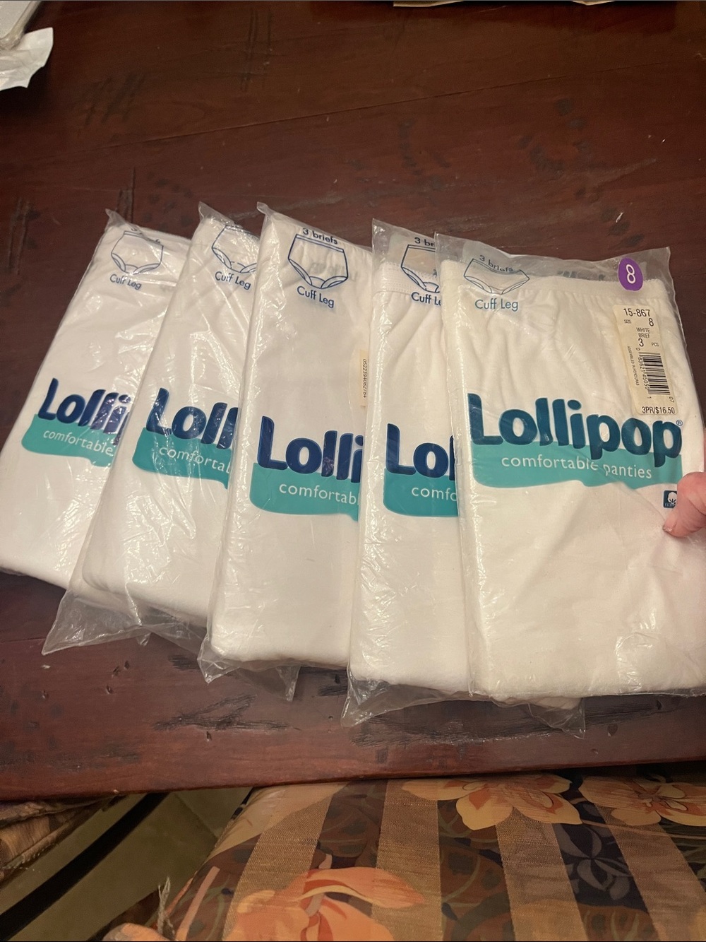 Lolli Women's White Comfortable Cuff Leg Panties - Pack